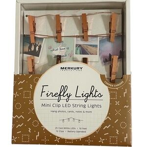 Merkury Copper Firefly Lights mini clip led string lights hang photos cards